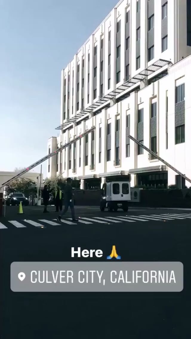 Outside a studio lot in Culver City, California.