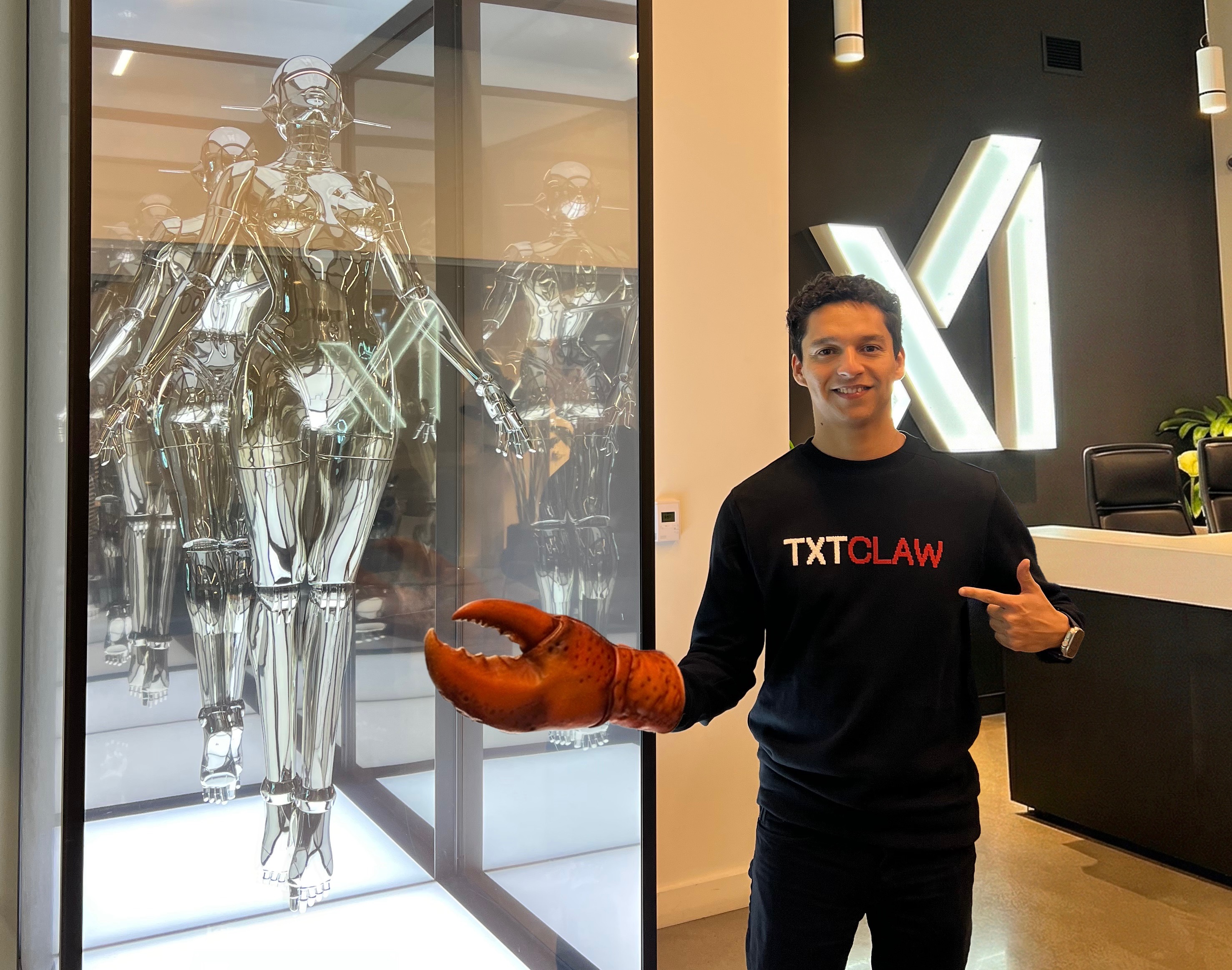 Jacob at a founders dinner at xAI HQ in Palo Alto