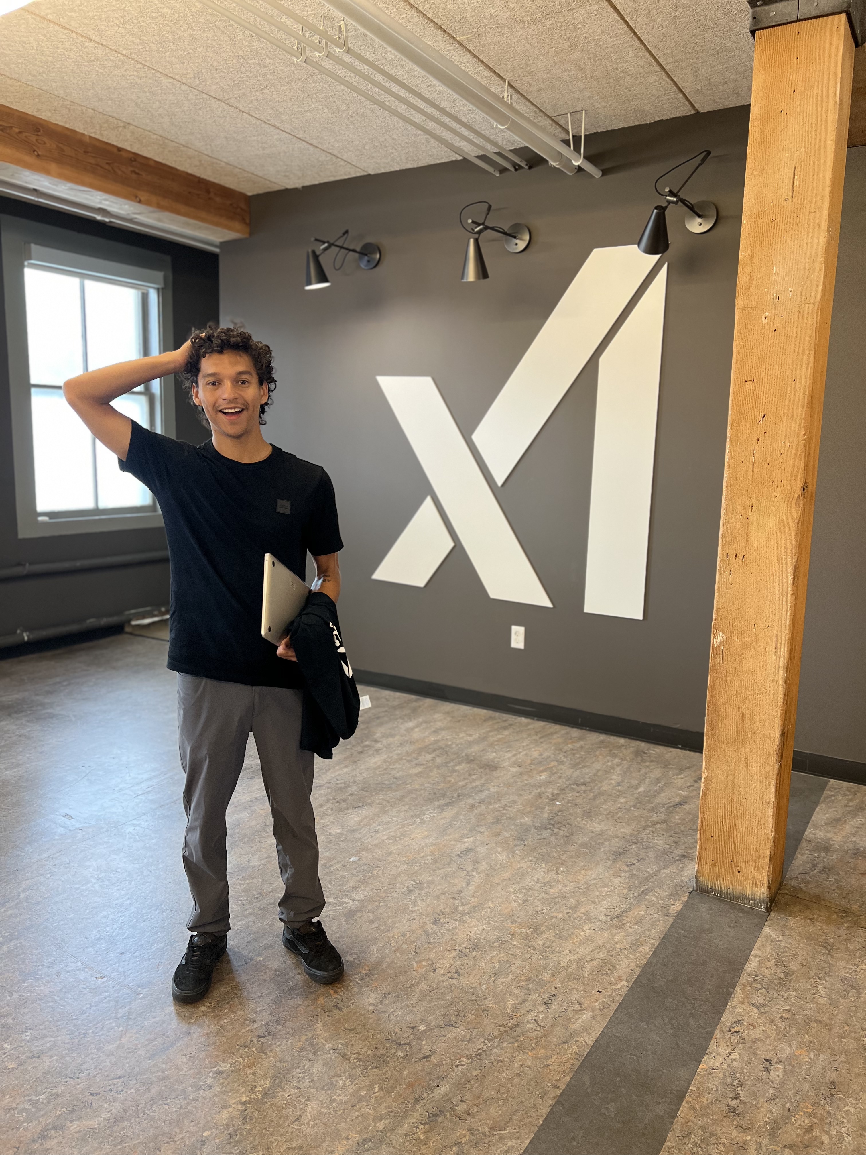 Workspace at xAI headquarters in San Francisco